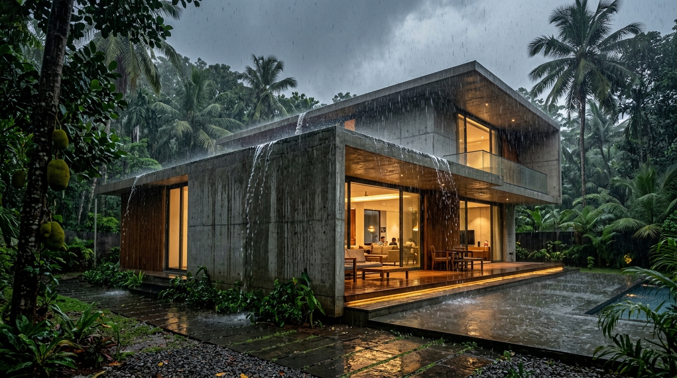 Waterproof Concrete Architecture in Kerala